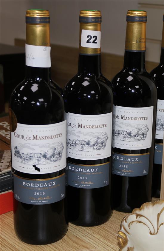 Six bottles of Bordeaux Claret